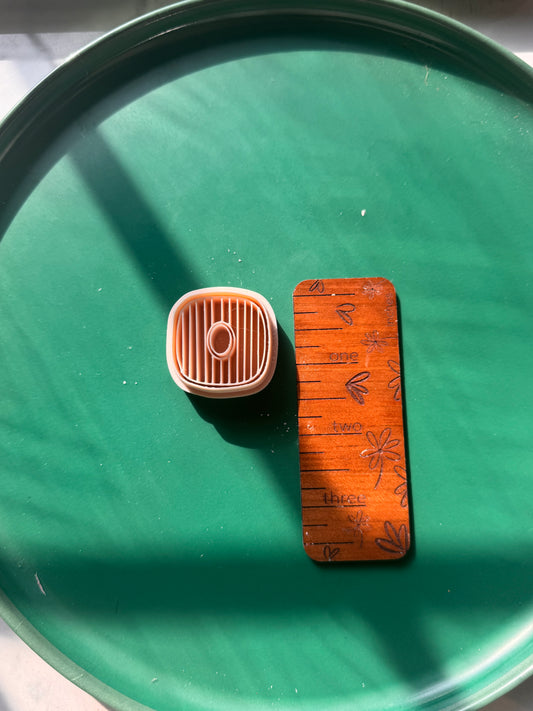 Ribbed Round Square Clay Cutter