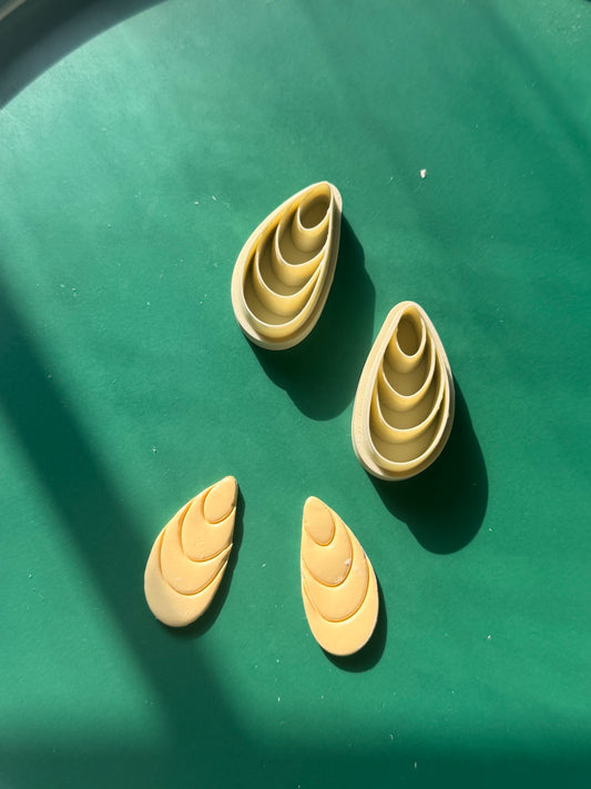 Mirrored Oyster Clay Cutter set