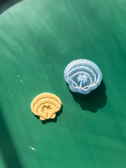 Palm Tree Seashell Clay Cutter