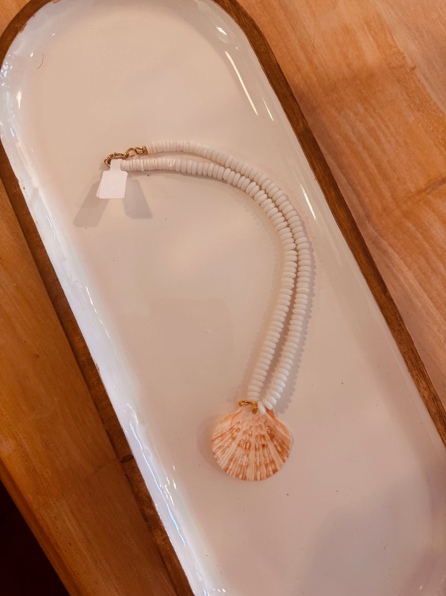 One of a Kind Beaded Real Shell Necklace