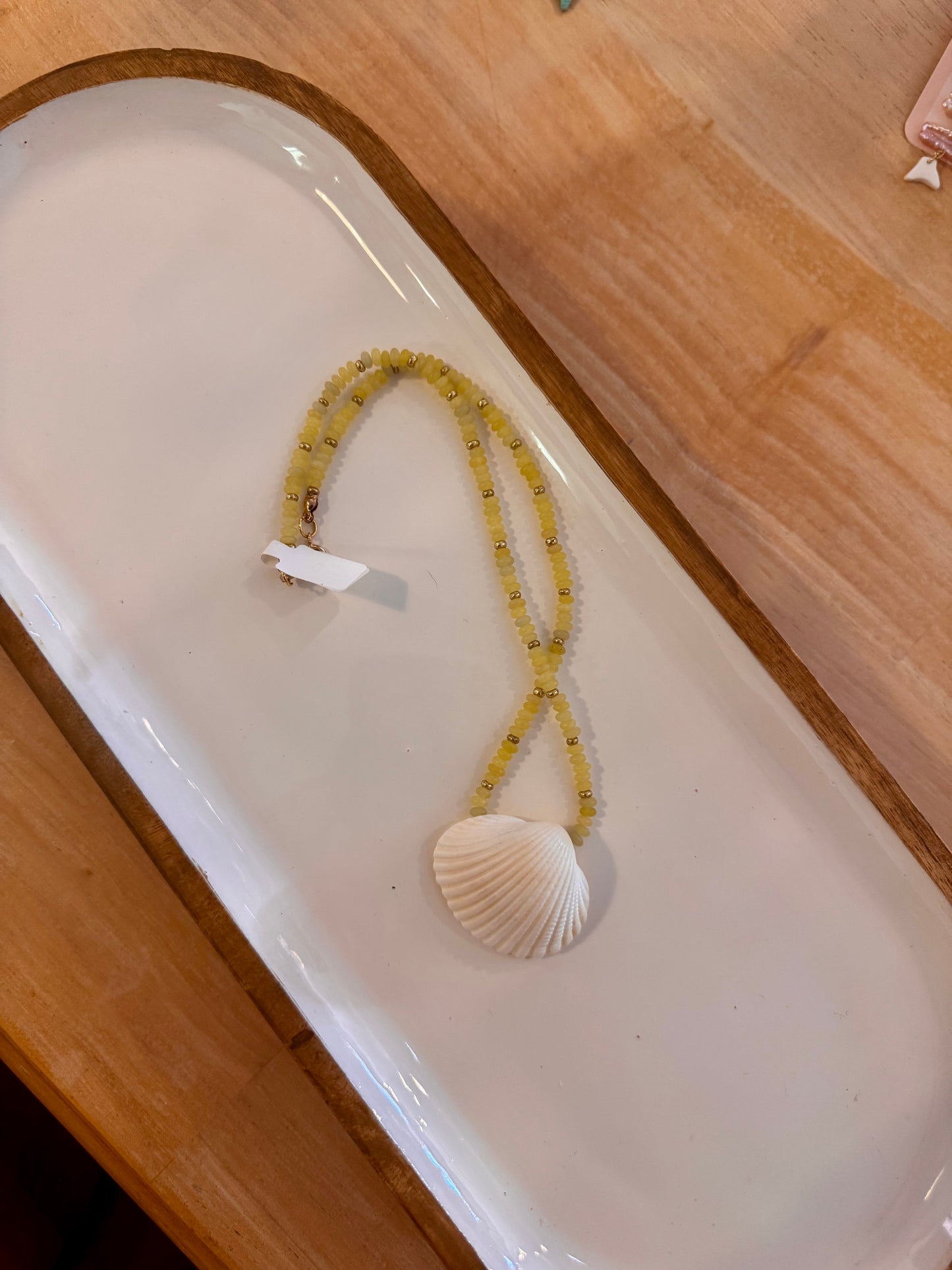 One of a Kind Beaded Real Shell Necklace