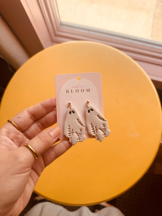 Floral Ghost Dangles