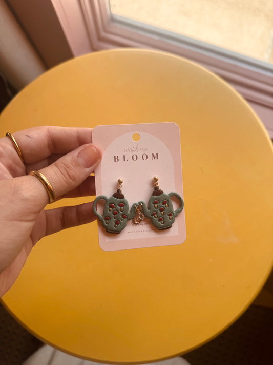 Mushroom teapot dangles