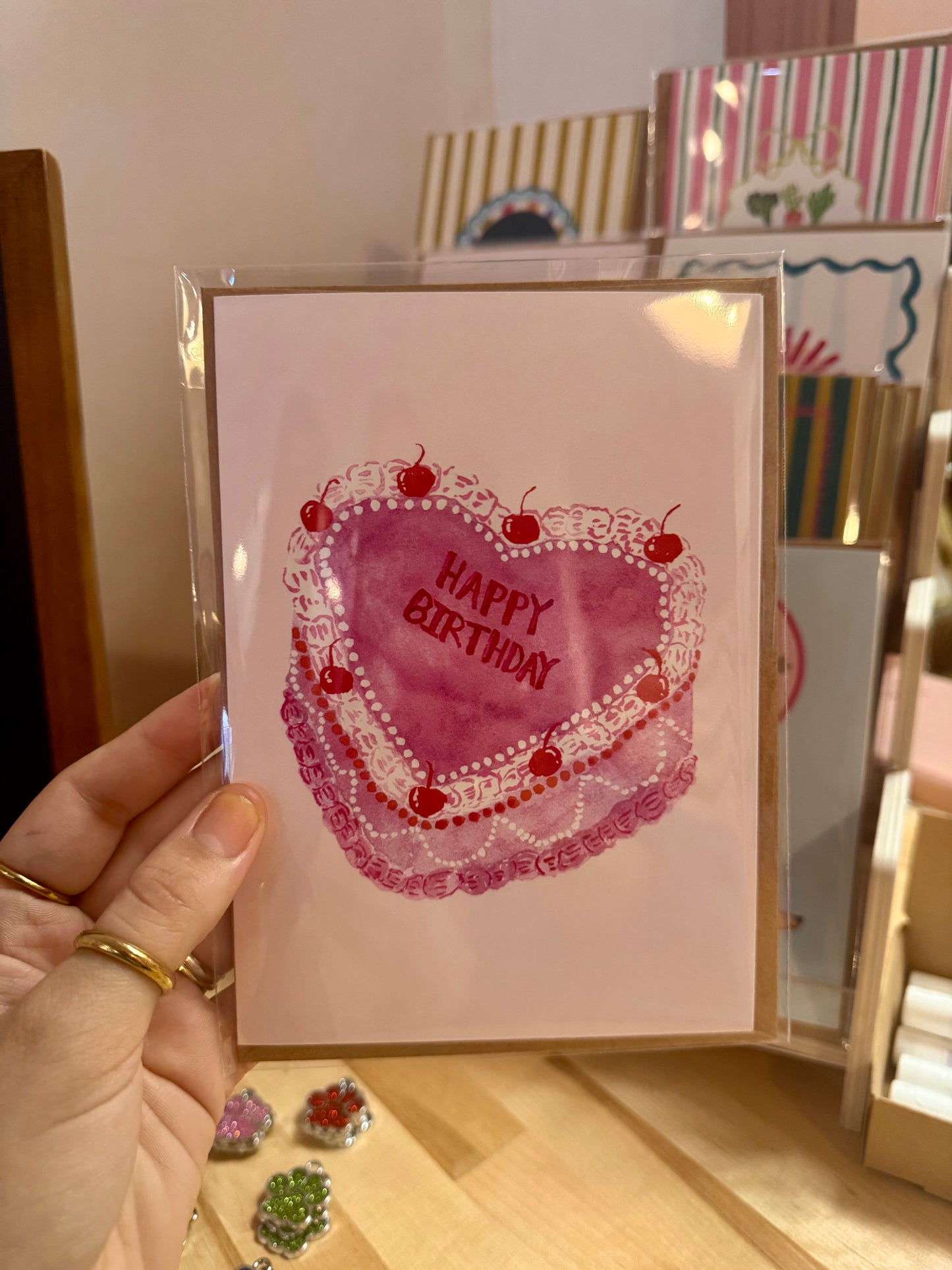 Heart Cake Greeting Card
